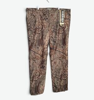 Drake Waterfowl Bonded Fleece Pants Mens 2XL Mossy Oak Duck Blind Camo Hunting